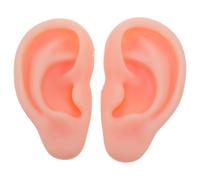 Coppia Orecchie in Silicone 5d Realistiche, Rosa, per Pratica | Anatomia Riutilizzabile, Leggero e Facile da Pulire, per Fotografia Gioielli e Display Auricolare