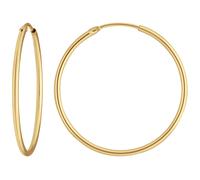 Coppia Orecchini a Cerchio Creoli 333 Oro Giallo 30x1,5mm - senza pietra