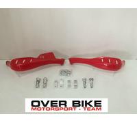 COPPIA PAIO PARAMANI UNIVERSALI MOTO SCOOTER ENDURO CROSS ROSSI ROSSO PLASTICA