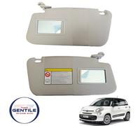 COPPIA PANTINE ALETTE PARASOLE PER FIAT 500 L DAL 2012 CON SPECCHIO E TASCA