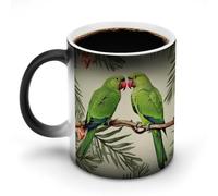 Coppia pappagalli Olive tazze da caffè divertente tazza cambia colore tazza unica tazza sensibile al calore tazza di moda stampa tazza da tè in ceramica regalo novità per compleanno uomini donne