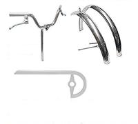 Coppia PARAFANGHI + Carter + Manubrio per GRAZIELLA - Pieghevole Misura 20" in Acciaio Inox
