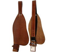 COPPIA PARAFANGHI WESTERN IN PELLE DI RICAMBIO SELLA CAVALLO,