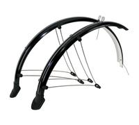Coppia parafango per bici da 28 pollici con cavo elettrico - 45 mm ( Nero / 45 mm )