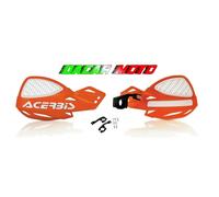 COPPIA PARAMANI ARANCIO 16 UNIKO VENTILATO+KIT MONTAGGIO UNIVERSALI MOTO ACERBIS