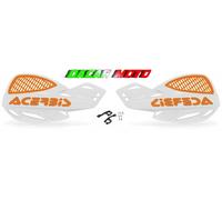 COPPIA PARAMANI ARANCIO 2 UNIKO VENTILATO+KIT MONTAGGIO UNIVERSALI MOTO ACERBIS