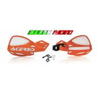 COPPIA PARAMANI ARANCIO UNIKO VENTILATO + KIT MONTAGGIO UNIVERSALI MOTO ACERBIS