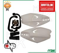 COPPIA PARAMANI ATTACCHI MANUBRIO BIANCHI UNIVERSALI MOTO CROSS ENDURO OFF ROAD