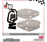 COPPIA PARAMANI BIANCO ATTACCHI UNIVERSALI OFF ROAD ENDURO MOTO CROSS - 77448000