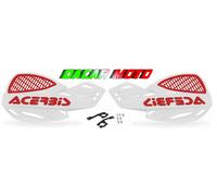 COPPIA PARAMANI BORDEAUX UNIKO VENTILATO + KIT MONTAGGIO UNIVERSALI MOTO ACERBIS