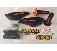 Coppia Paramani CARBON VECTOR CIRCUIT Arancio Manopole JUPITER Moto Cross Enduro