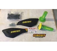 Coppia Paramani CARBON VECTOR CIRCUIT Giallo Manopole JUPITER Verdi Gialle Moto