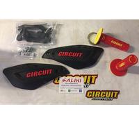 Coppia Paramani CARBON VECTOR CIRCUIT Rosso Manopole JUPITER Rosse Gialle Moto