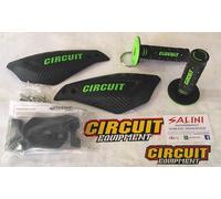 Coppia Paramani CARBON VECTOR CIRCUIT Verde Manopole JUPITER Moto Cross Enduro