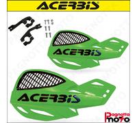 COPPIA PARAMANI CROSS ACERBIS MX UNIKO VENTED UNIVERSALI VERDE + KIT MONTAGGIO