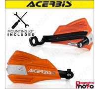 COPPIA PARAMANI CROSS ACERBIS X FACTOR UNIVERSALI KTM ARANCIONE + KIT MONTAGGIO