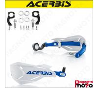 COPPIA PARAMANI CROSS ACERBIS X FACTORY UNIVERSALI BIANCO BLU + KIT MONTAGGIO