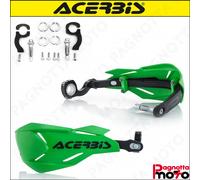 COPPIA PARAMANI CROSS ACERBIS X FACTORY UNIVERSALI VERDE NERO + KIT MONTAGGIO