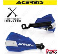 COPPIA PARAMANI CROSS ENDURO ACERBIS X FACTOR UNIVERSALI BLU + KIT MONTAGGIO