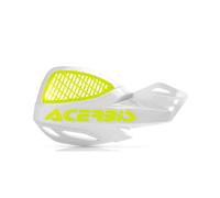 Coppia paramani cross universali Acerbis MXUniko Vented bianco giallo fluo