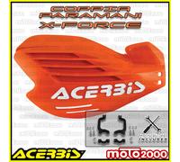 COPPIA PARAMANI MOTO CROSS ENDURO OFF ROAD ARANCIONE ACERBIS X-FORCE UNIVERSALI