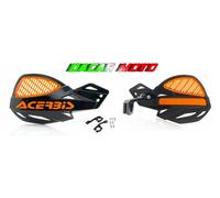 COPPIA PARAMANI NERO 2 UNIKO VENTILATO + KIT MONTAGGIO UNIVERSALI MOTO ACERBIS