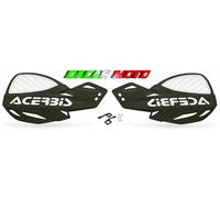 COPPIA PARAMANI NERO UNIKO VENTILATO + KIT MONTAGGIO UNIVERSALI MOTO ACERBIS