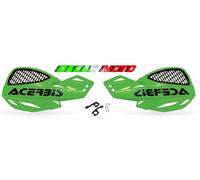 COPPIA PARAMANI VERDE UNIKO VENTILATO + KIT MONTAGGIO UNIVERSALI MOTO ACERBIS
