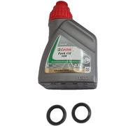 COPPIA PARAOLI FORCELLA 30X40X8/9 + OLIO CASTROL SAE 10W