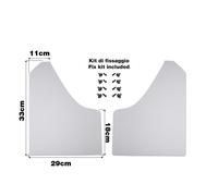 Coppia paraspruzzi auto universali in ABS flessibile BIANCO