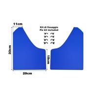 Coppia paraspruzzi auto universali in ABS flessibile BLU