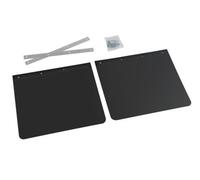 Coppia paraspruzzi camion in PVC nero 53 x 37 cm con lame e bulloneria camion