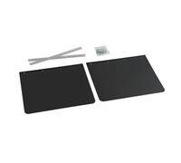 Coppia paraspruzzi camion in PVC nero 62x40 cm Completi di staffe zincate e viti