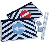 Coppia paraspruzzi paraschizzi posteriore Freccia Divieto camion in PVC L 53x H 37 cm Universale
