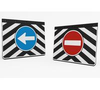 Coppia Paraspruzzi Posteriori Per Camion Furgoni Autocarro Con Segnali 45 x 35cm
