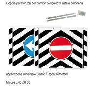 COPPIA PARASPRUZZI POSTERIORI PER IVECO DAILY - OM 40 - OM 50 - CAMION 35x45 cm