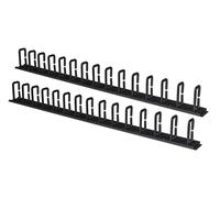 Coppia Passacavi Verticali 1U Cm Altezza 865 Nero
