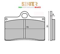 COPPIA PASTIGLIE ANTERIORI SINTERIZZATE LAVERDA 750 S CARENATA 1997 1999