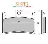 COPPIA PASTIGLIE ANTERIORI SINTERIZZATE YAMAHA XJR1300 1300 2002/2003