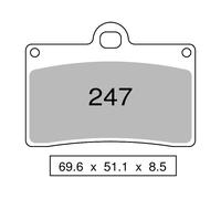 Coppia Pastiglie anteriori ZCOO mescola EX NORTON F 1 FORMULA 1989 247