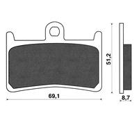 Coppia pastiglie freno Anteriori C4 per Yamaha T-Max 560 Tech B7M1-560-2020 2021
