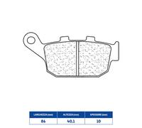 COPPIA PASTIGLIE FRENO CL BRAKES 2298S4 per BUELL Blast 500 2001-2009
