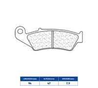 COPPIA PASTIGLIE FRENO CL BRAKES 2300XBK5 per SUZUKI RM 250 1996-2009