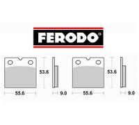 KIT 2 COPPIE PASTIGLIE PLATINUM FERODO ANTERIORE HONDA CB N-NA-NB 400 1982