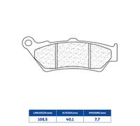 COPPIA PASTIGLIE FRENO MOTO GUZZI California Titanium 1100 2003-2005