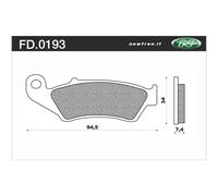 COPPIA PASTIGLIE FRENO PERFORMANCE NEWFREN FD0193BR