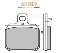 Coppia pastiglie freno POSTERIORE MOTO GUZZI BREVA 750 IE 2010 SINTERIZZATE