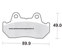 COPPIA PASTIGLIE FRENO POSTERIORI HONDA FT 500 C 82 VF 500 84-85