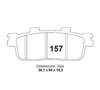 Coppia pastiglie freno posteriori organiche SYM JOY RIDE 125 EURO 2 05-06 TROFEO