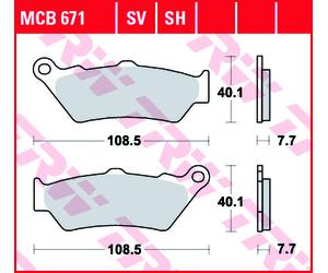 Coppia pastiglie freno posteriori TRW sinterizzate